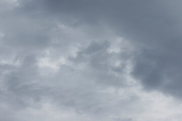 Sky view of the clouds before rain in a spring day