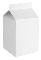 Blank milk carton package isolated on transparent background