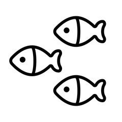 School of fish icon. Vector.