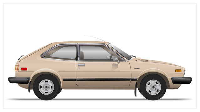 1970s Side Asian Compact Hatchback