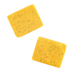 Bouillon cubes, close up, transparent background