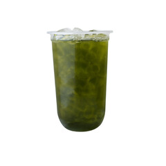 iced green tea lemon isolated white background. png file