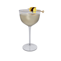 Casino cocktail with Maraschino gin and lemon. 3d rendering