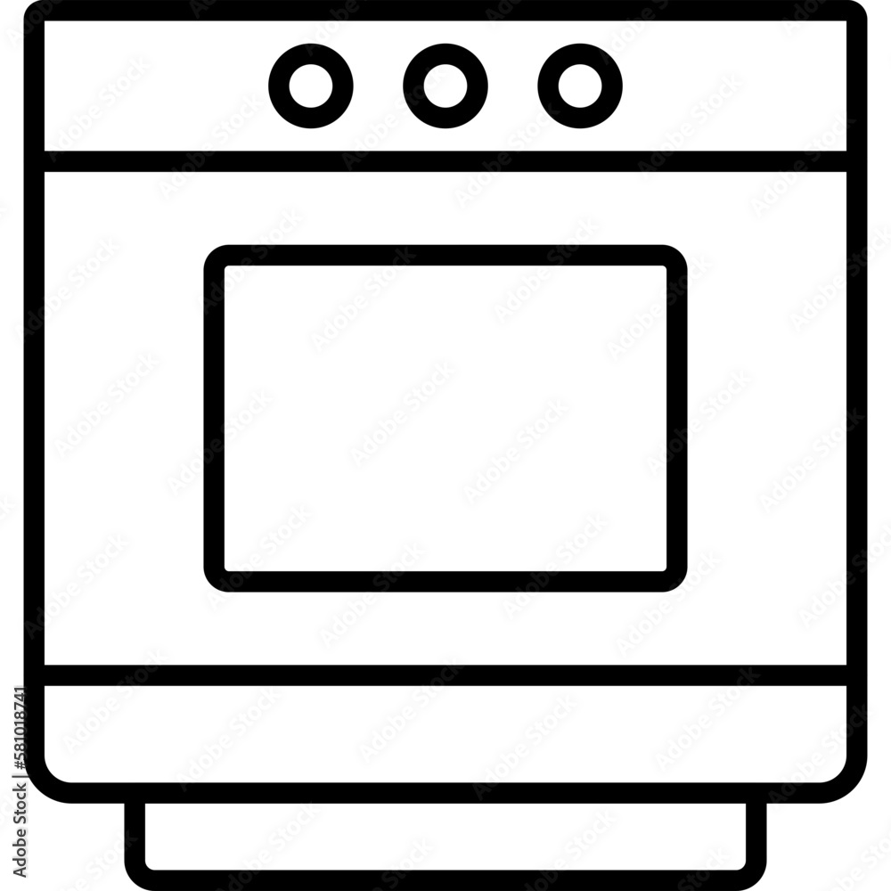 Wall mural Oven Icon