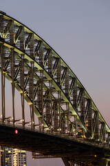 Close-up view of Sydney Harbour Bridge.