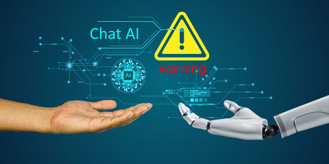 Ai tech, businessman show virtual graphic Global Internet connect Chatgpt Chat with AI, Artificial...
