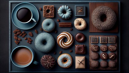 Fototapeta premium set of chocolate candies