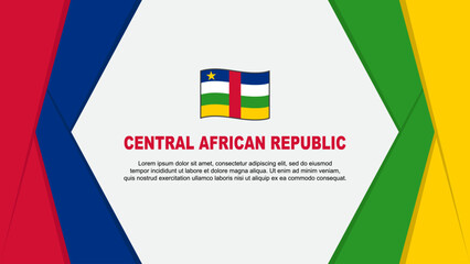 Central African Republic Flag Abstract Background Design Template. Central African Republic Independence Day Banner Cartoon Vector Illustration. Central African Republic Background