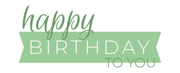 Happy birthday handwritten text lettering on white background.	
