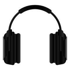 black headphones