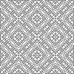 Stylish texture with figures from lines.
Abstract geometric black and white pattern for web page, textures, card, poster, fabric, textile. Monochrome graphic repeating design. 