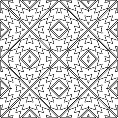 Stylish texture with figures from lines.
Abstract geometric black and white pattern for web page, textures, card, poster, fabric, textile. Monochrome graphic repeating design. 