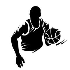 basketball player, hand drawing