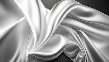 White silk fabric background. Generative AI