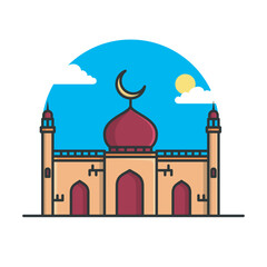 Mosque ramadan kareem vector illustration design