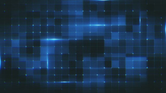 Abstract Digital Data Technology Grid/ 4k animation of an abstract background with digital data technology graphic grid