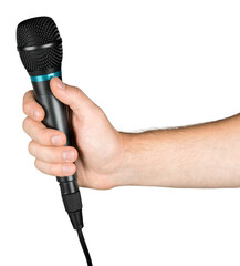 Hand Holding Microphone