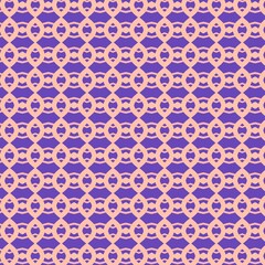 traditional purple rhombic tiles pattern. stylish ornamental background illustration. geometric graphic design. 