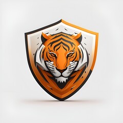 shield with a tiger in the center, generative AI