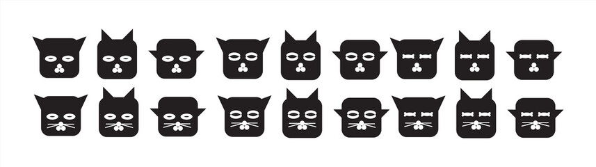 Simple and funny cat sign or symbol