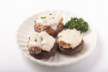 椎茸の肉詰めチーズ焼き