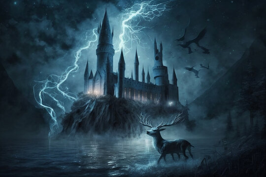 wizarding world, dark magic, castle, power, magic, wand, patronus