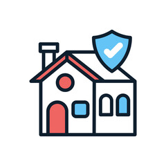 Home Insurance icon in vector. Illustration