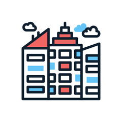 Sky Scraper icon in vector. Illustration