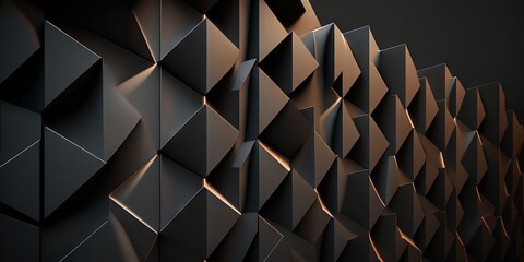 A dark background with diamond-shaped futuristic high-tech design, Generative AI