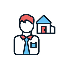 Realtor icon in vector. Illustration