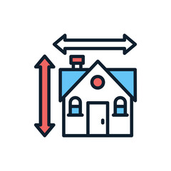 House Measurement icon in vector. Illustration
