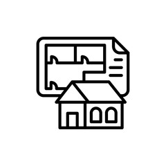Apartment Plan icon in vector. Illustration
