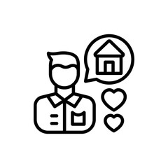 Fototapeta premium Dream House icon in vector. Illustration