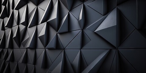 A triangular shape on a dark, high-tech background gives a futuristic vibe, Generative AI