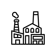 Factory icon in vector. Illustration