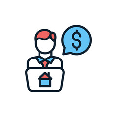 Rental Broker icon in vector. Illustration