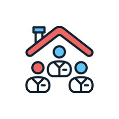 Fototapeta premium Home Sharing icon in vector. Illustration