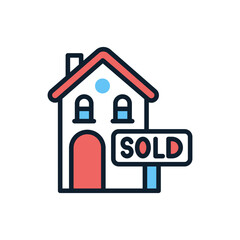 Sold icon in vector. Illustration