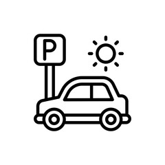 Parking icon in vector. Illustration