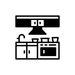Kitchen icon in vector. Illustration
