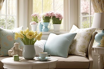 Spring-Inspired Cozy Indoor Setting Generative AI