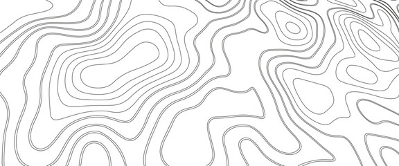 Background of the topographic map. Elevation contouring outline cartography texture. Geographic abstract grid. Futuristic wireframe landscape background. black and white seamless pattern.