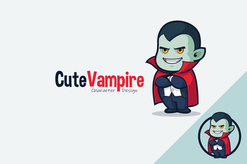 Cute Vampire Mascot Design
