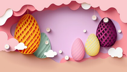 colorful easter eggs, beautiful easter festival eggs, colorful easter background, copy space poster, easter greeting card, easter banner