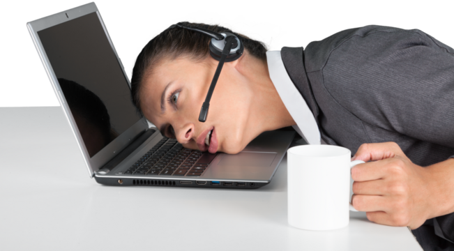 Portrait of an Exhausted Businesswoman