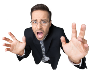 Portrait of a Scared Businessman