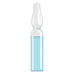 Vector cartoon image of ampoules. The concept of healthcare, medicine and health. Hospital elements for your design.