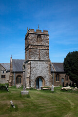 Fototapeta na wymiar The attractive stonework church of Melbury Bubb in Dorset