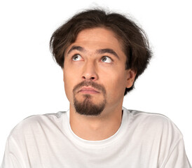 Portrait of a Man Looking Up