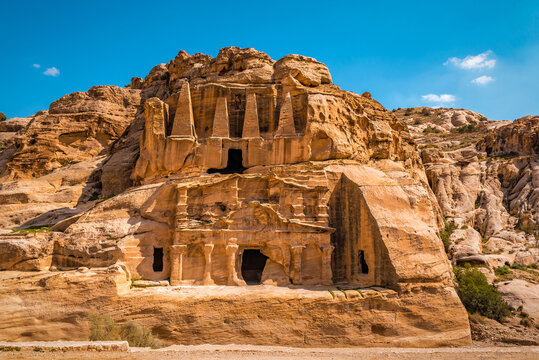 Obelisk Tomb in Petra. Petra is considered one of seven new wonders of world and is world heritage site.